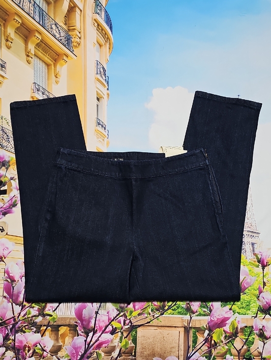 Talbots Pants - Talbots Dark Blue Side Zippered Skinny Capri Denim Pants Size 8/29‎ NWT